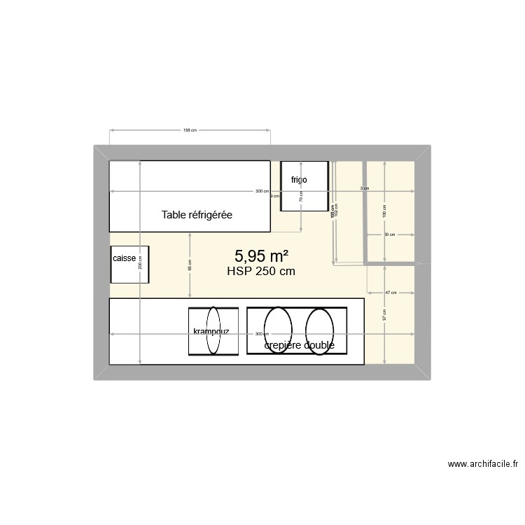 KIOSQUE. Plan de 1 pièce et 6 m2