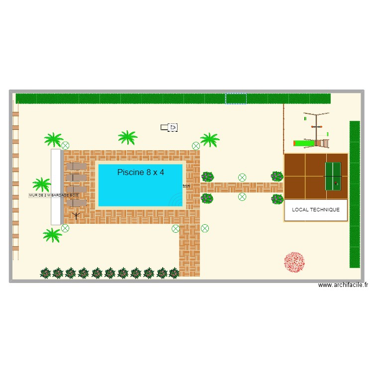 piscine clavier. Plan de 1 pièce et 593 m2