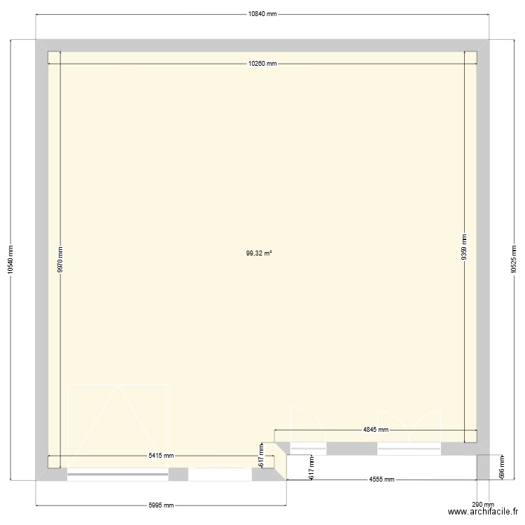 PLAN MAISON BEVILLE REEL. Plan de 1 pièce et 99 m2