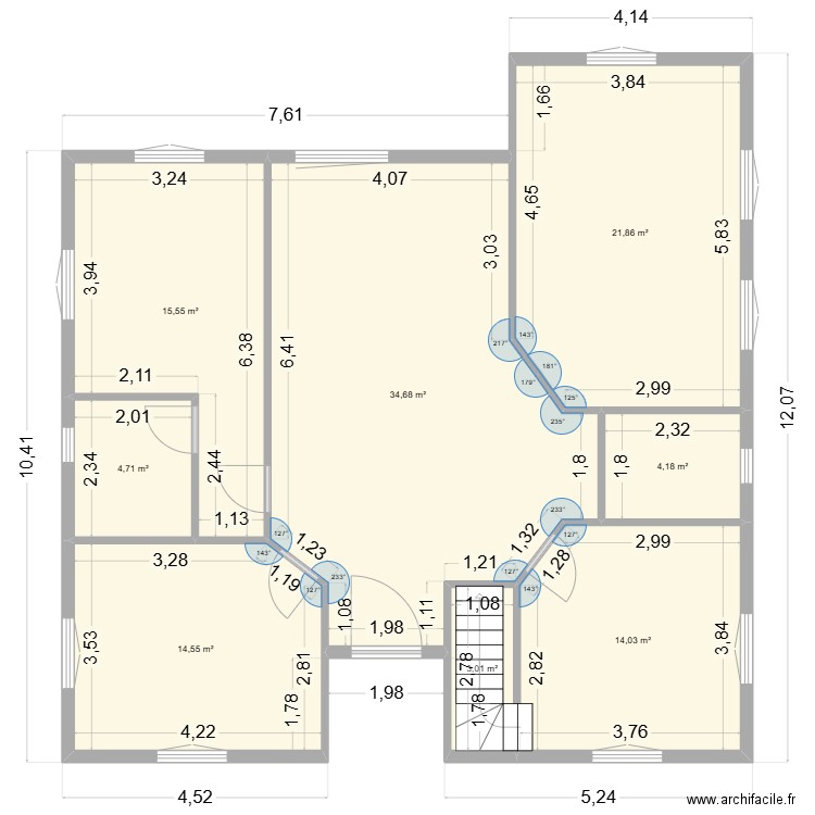 settat1. Plan de 8 pièces et 113 m2