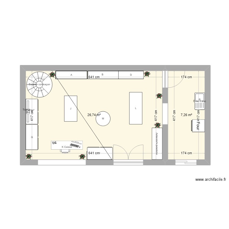 REGALTOI. Plan de 2 pièces et 34 m2