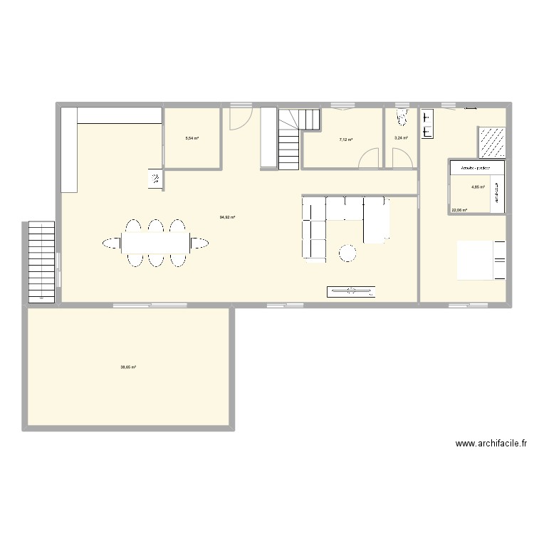 lonny. Plan de 7 pièces et 176 m2