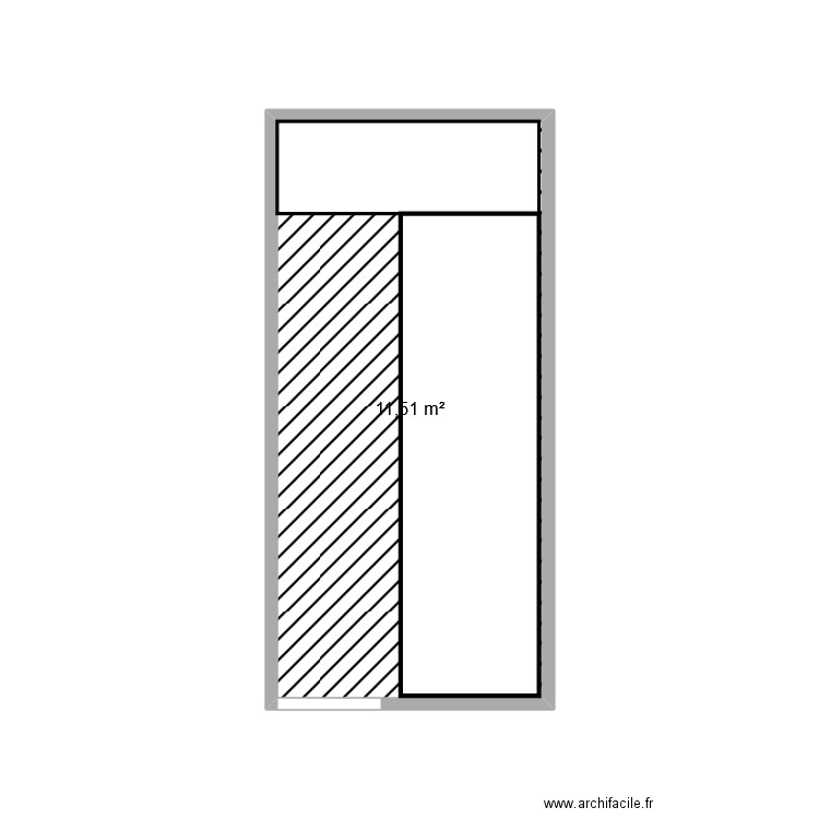 MARCHE SUCY. Plan de 1 pièce et 12 m2