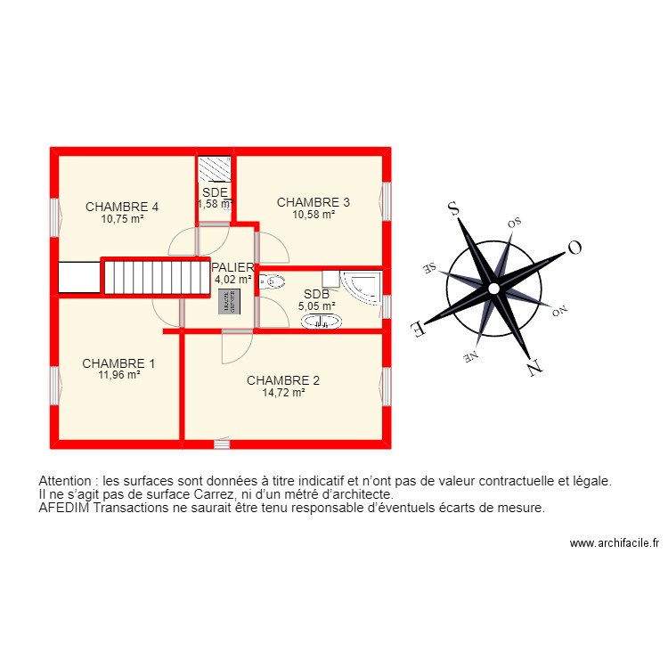 bi20720 test alae. Plan de 15 pièces et 140 m2