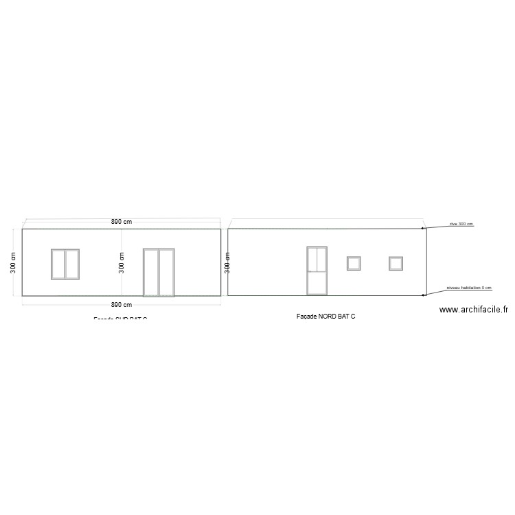 NOUVEAU BAT C FACES NORD ET SUD. Plan de 0 pièce et 0 m2