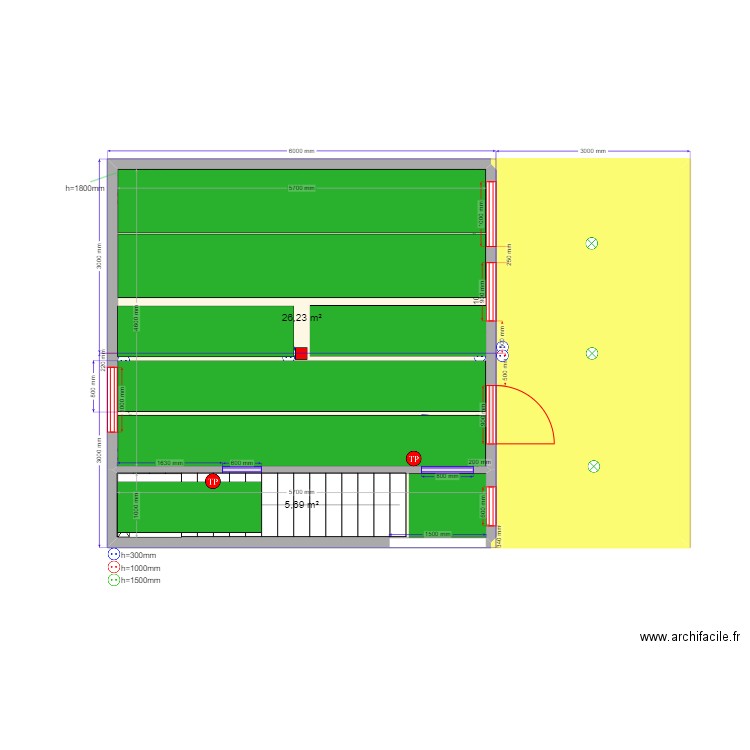 Озерецкое новое эл ТП. Plan de 8 pièces et 100 m2