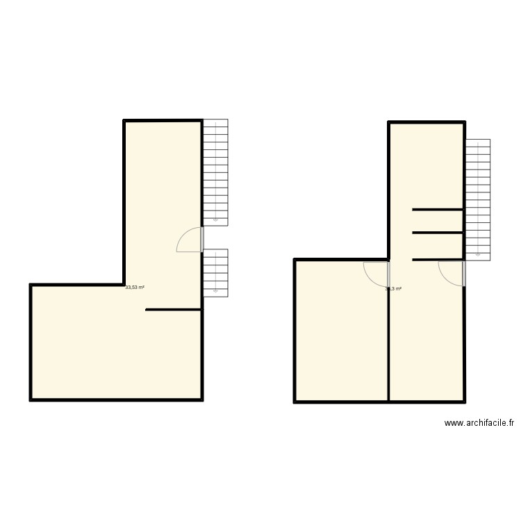 wattrelos. Plan de 2 pièces et 69 m2