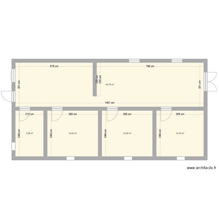 maison final. Plan de 5 pièces et 91 m2