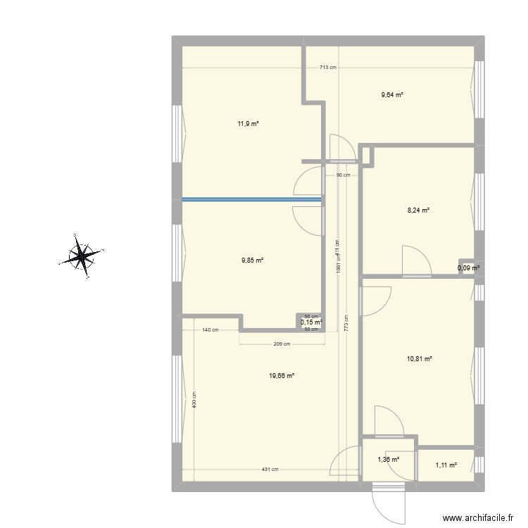 plan maison v2. Plan de 11 pièces et 148 m2