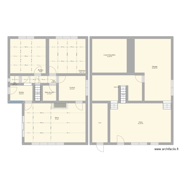 Maison n57b. Plan de 15 pièces et 180 m2