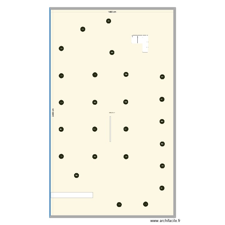 Disposition PTJ. Plan de 1 pièce et 359 m2