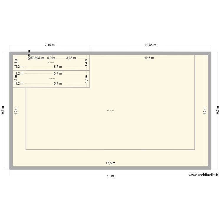 Plan chèvrerie . Plan de 3 pièces et 195 m2