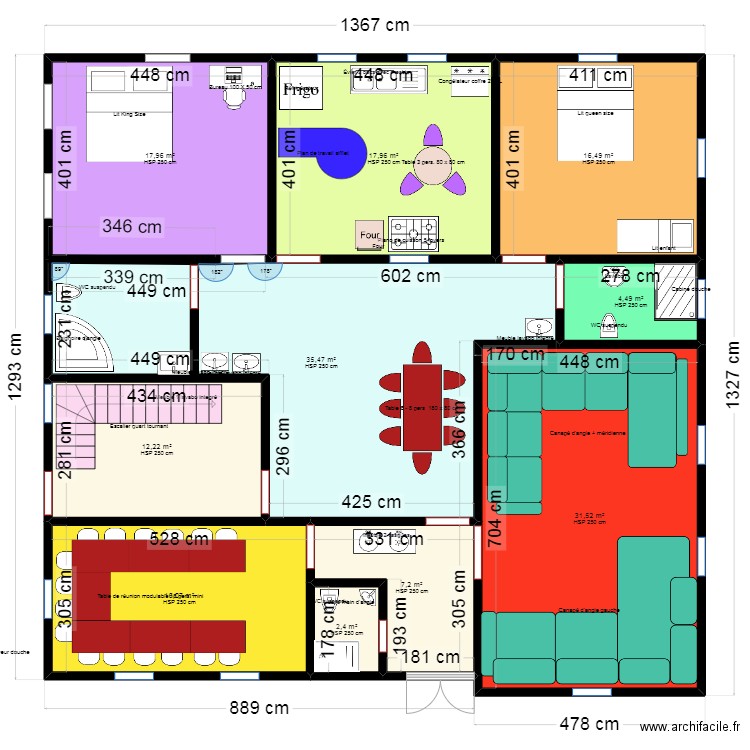 maison arsmouk. Plan de 10 pièces et 162 m2