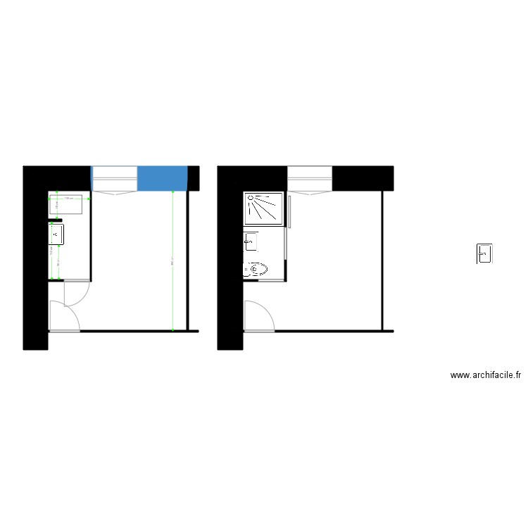 pagat. Plan de 4 pièces et 30 m2