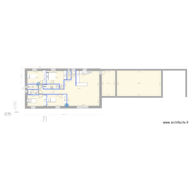 ferme monferran. Plan de 8 pièces et 178 m2