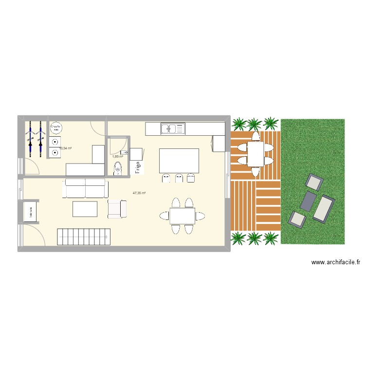 VERSION1. Plan de 5 pièces et 123 m2