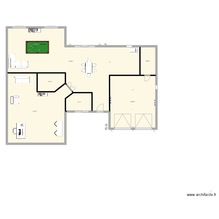 plan Potylchak. Plan de 6 pièces et 268 m2