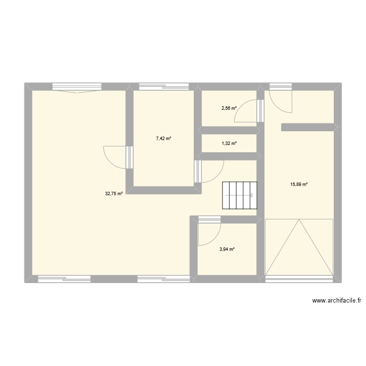 Maison de Winter Fouras 1. Plan de 6 pièces et 64 m2