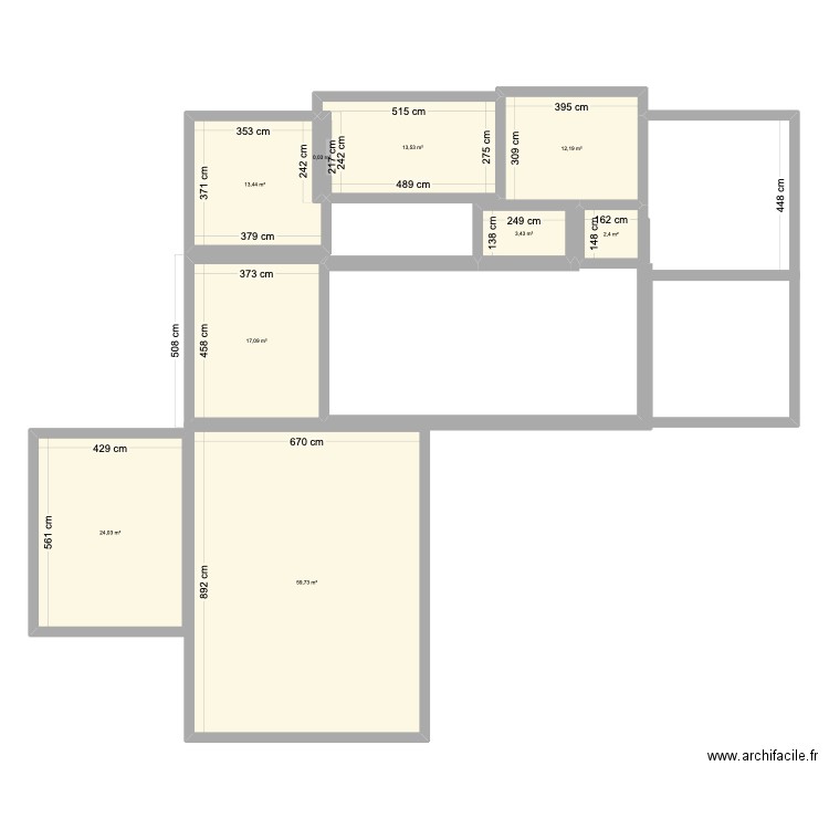 Le Bercail. Plan de 9 pièces et 146 m2