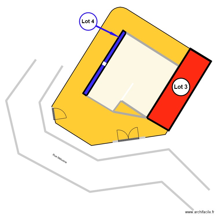 GIMENEZ. Plan de 4 pièces et 172 m2