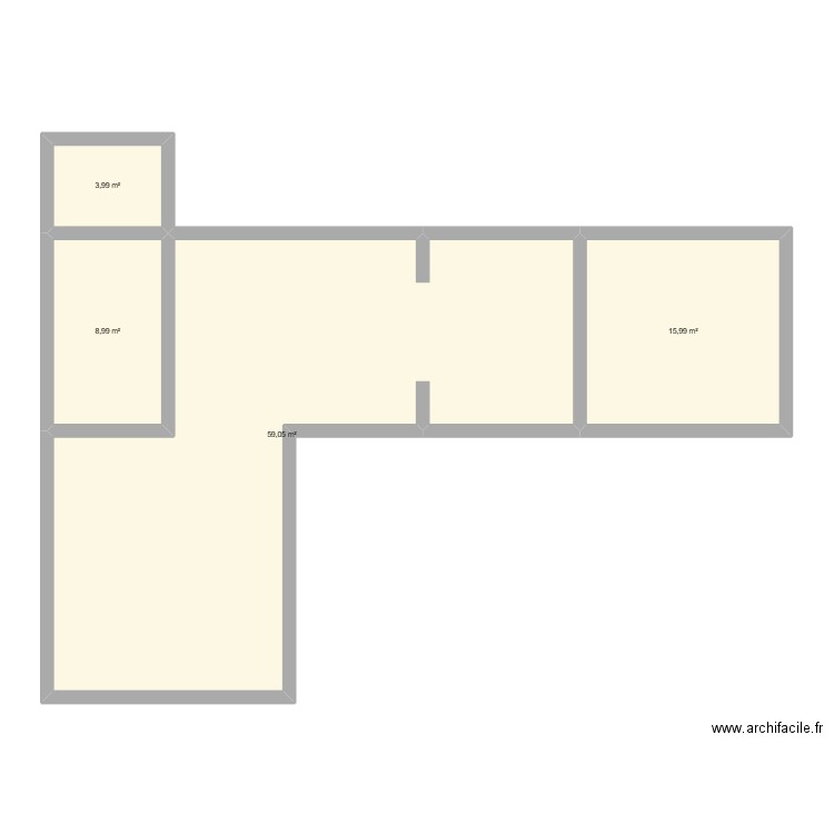 coin guillaume. Plan de 4 pièces et 88 m2