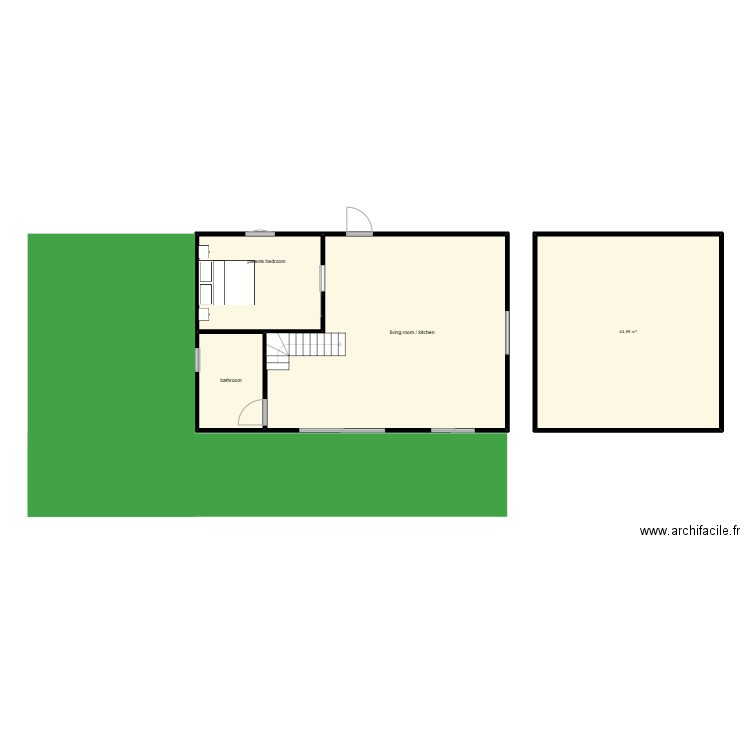 dnl. Plan de 4 pièces et 118 m2