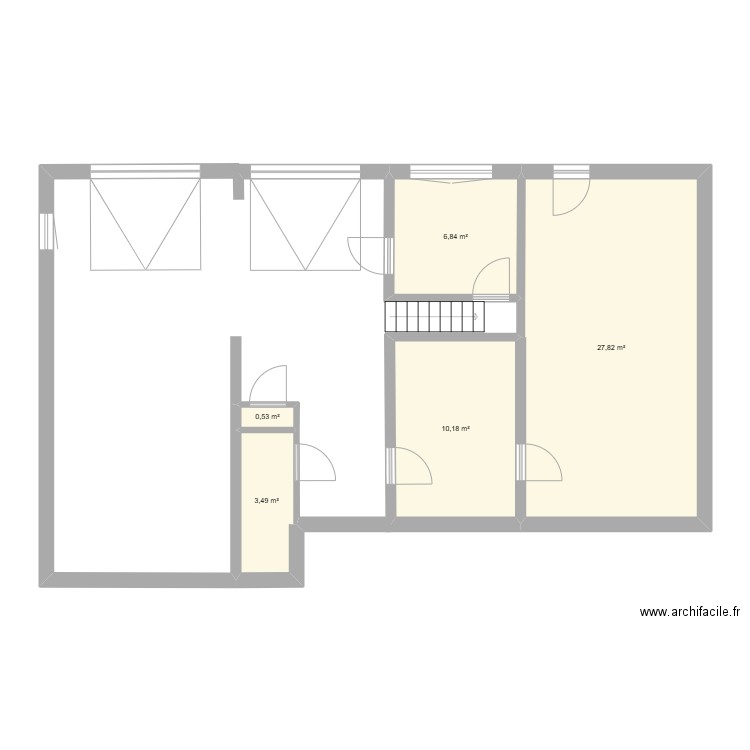 Plainevaux S/sol 2. Plan de 5 pièces et 49 m2