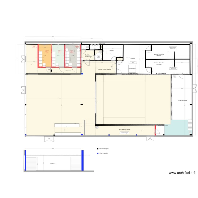 BOX 1. Plan de 9 pièces et 484 m2