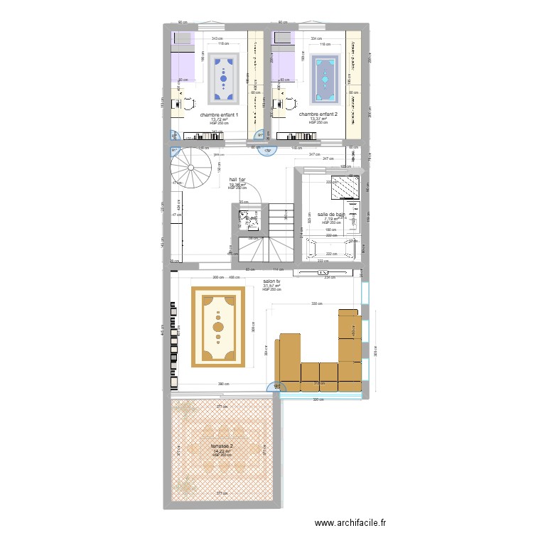 79 concorde BIS. Plan de 21 pièces et 287 m2