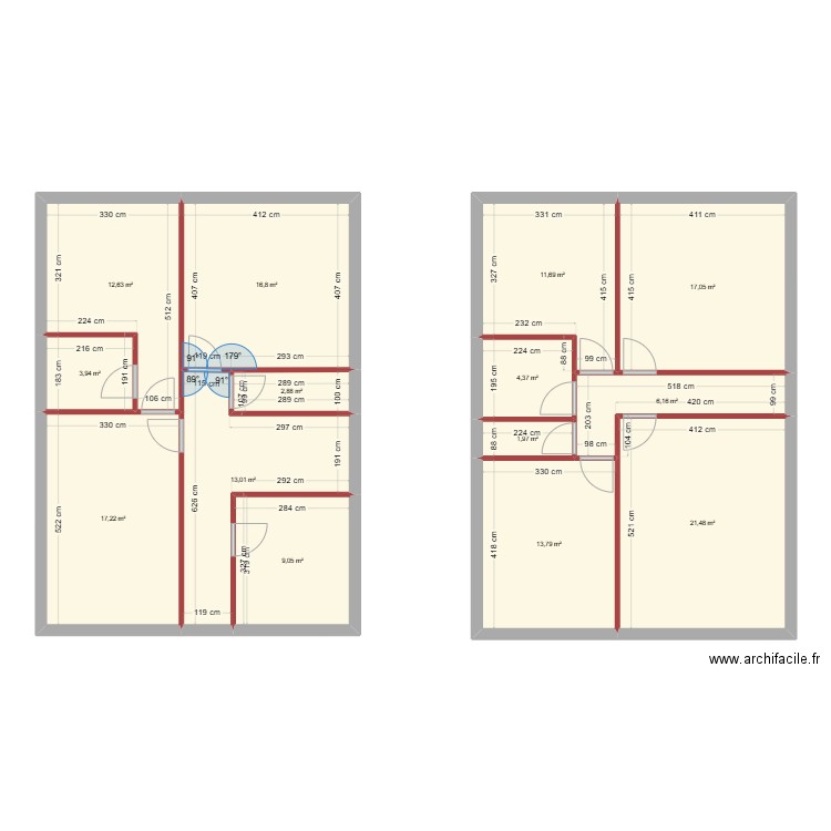 plan RDC. Plan de 14 pièces et 152 m2