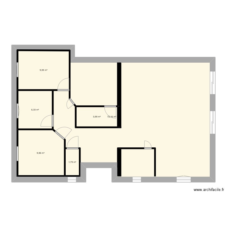 maison. Plan de 6 pièces et 140 m2