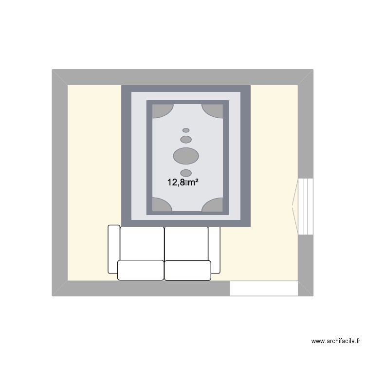 Dulud 1. Plan de 1 pièce et 13 m2