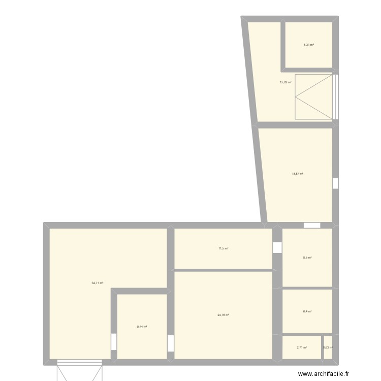 montech1. Plan de 11 pièces et 137 m2