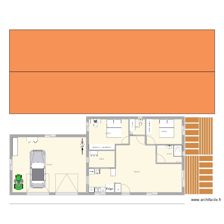 PLAN 3. Plan de 7 pièces et 123 m2