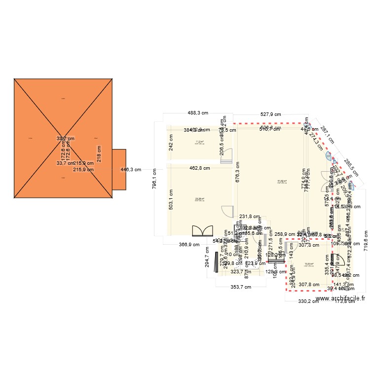 maison vreia. Plan de 6 pièces et 119 m2