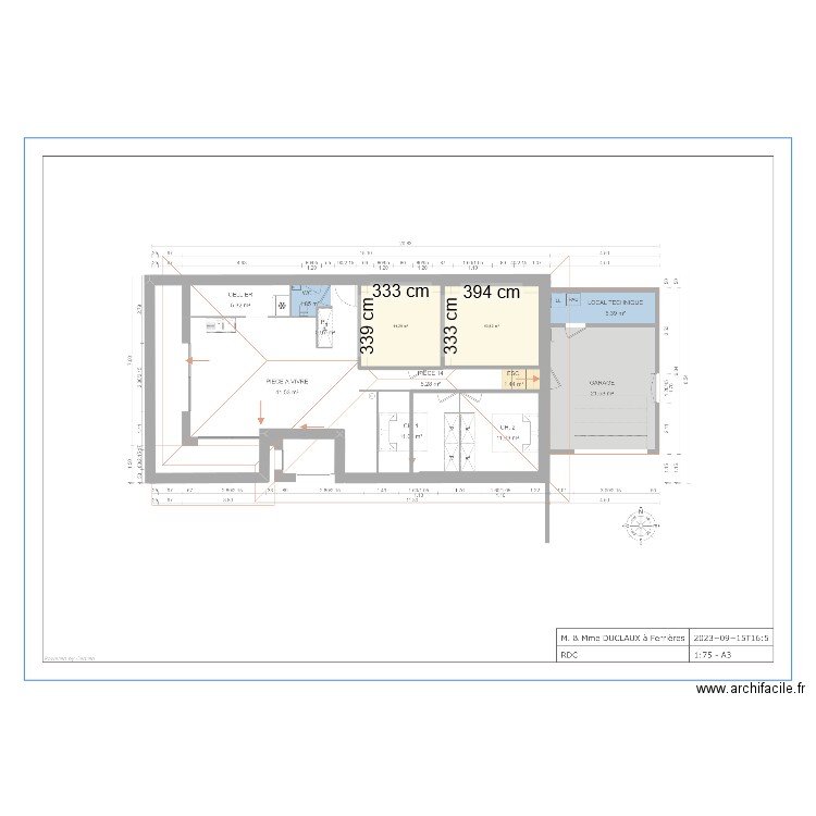 Nouveau plan. Plan de 2 pièces et 24 m2