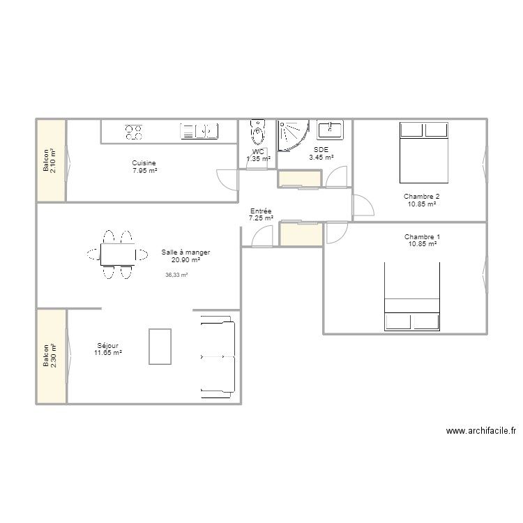 simoen. Plan de 10 pièces et 78 m2