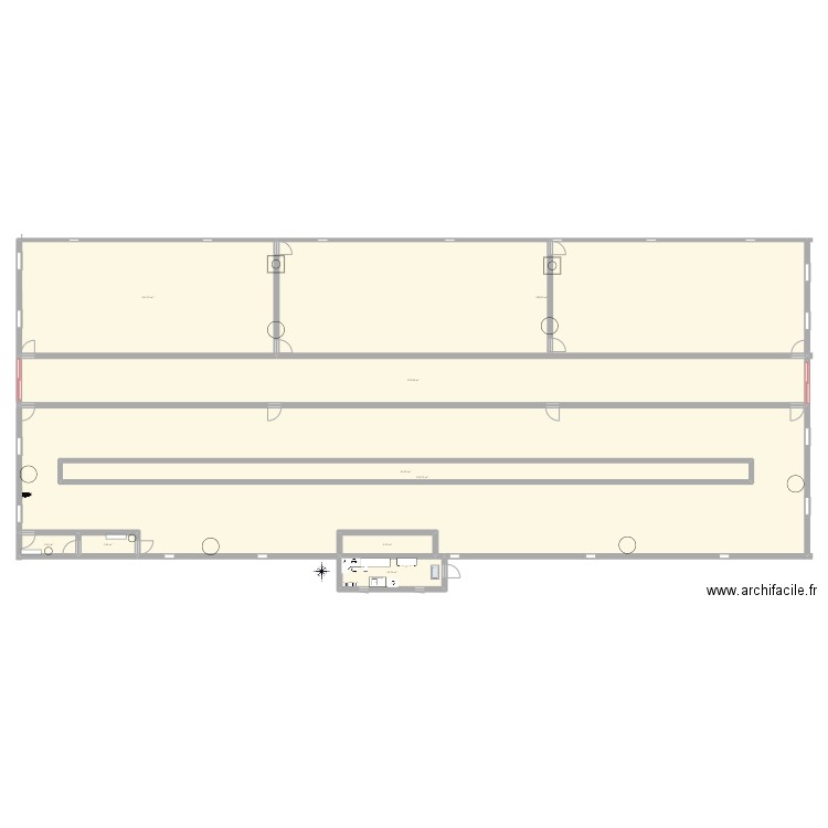 batiment agroequipement. Plan de 9 pièces et 895 m2