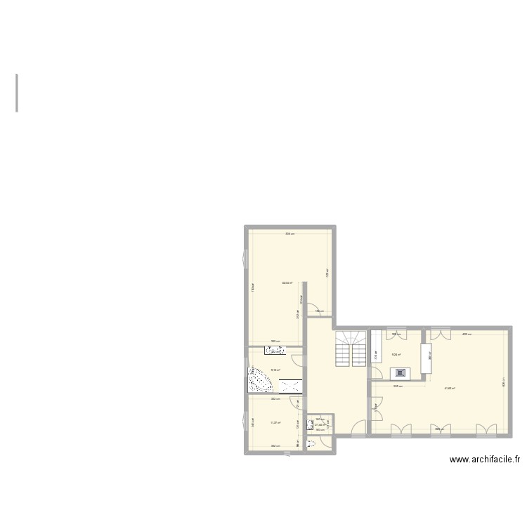 plan randan. Plan de 6 pièces et 105 m2