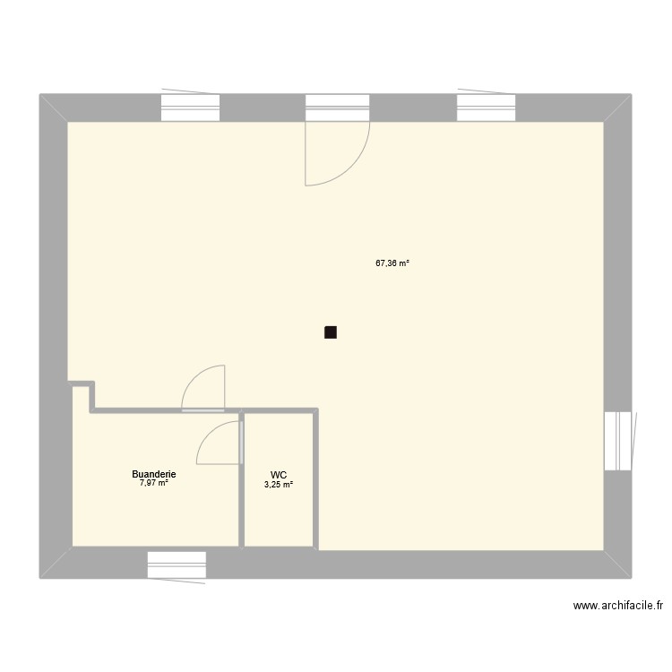 maison . Plan de 3 pièces et 91 m2