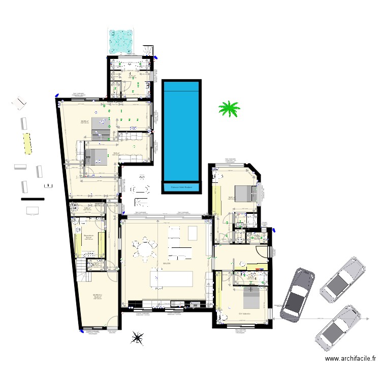 03-11-2024. Plan de 16 pièces et 202 m2