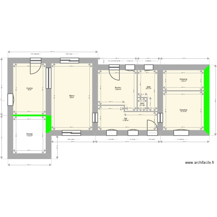 ML24017548 . Plan de 18 pièces et 221 m2