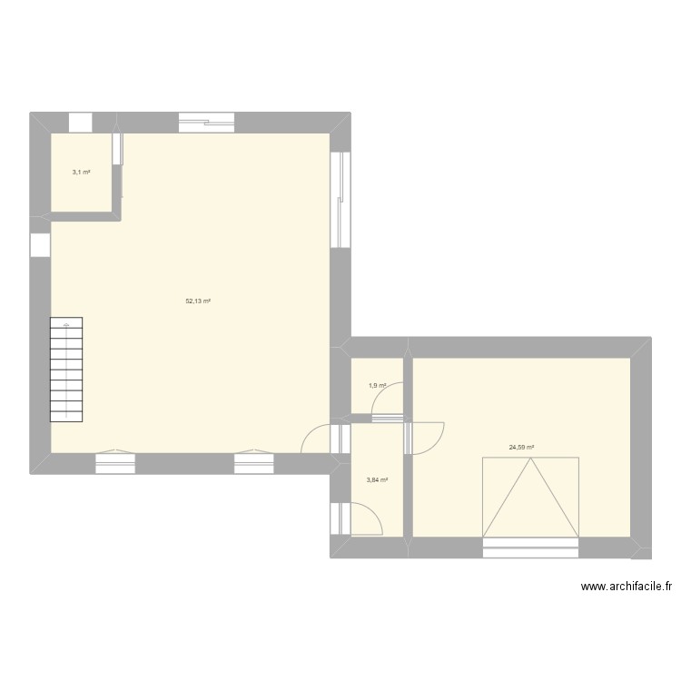 maison btp 1.0. Plan de 5 pièces et 86 m2