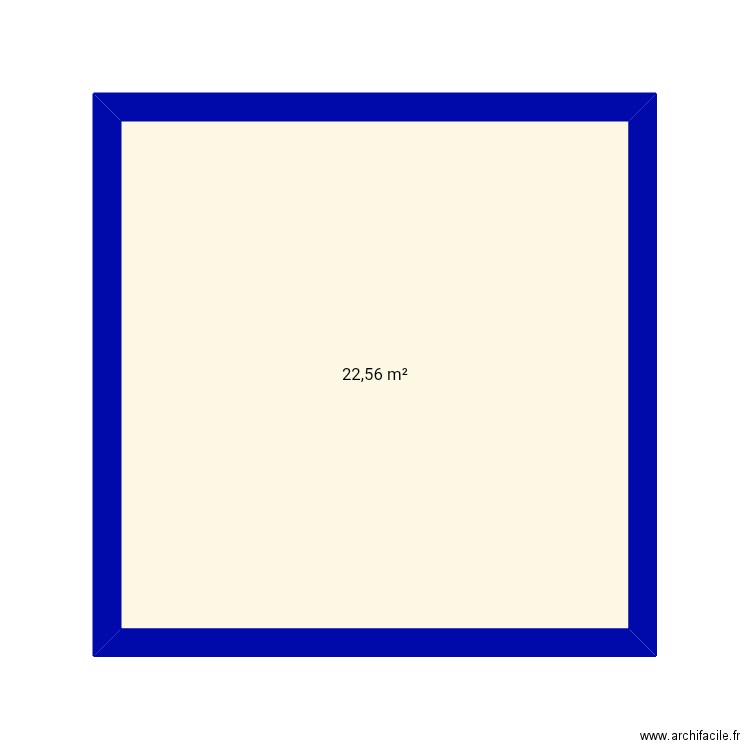 Chanbre . Plan de 1 pièce et 23 m2