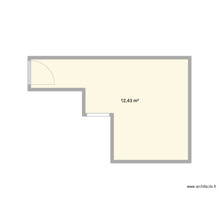 Projet cuisine Ludo Christelle. Plan de 1 pièce et 12 m2