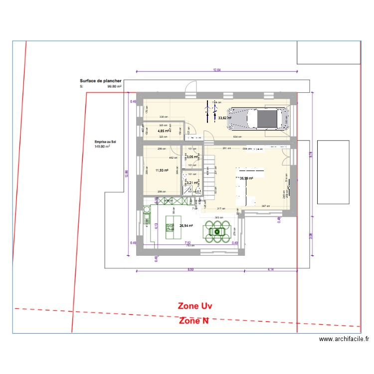 planDv3. Plan de 13 pièces et 192 m2