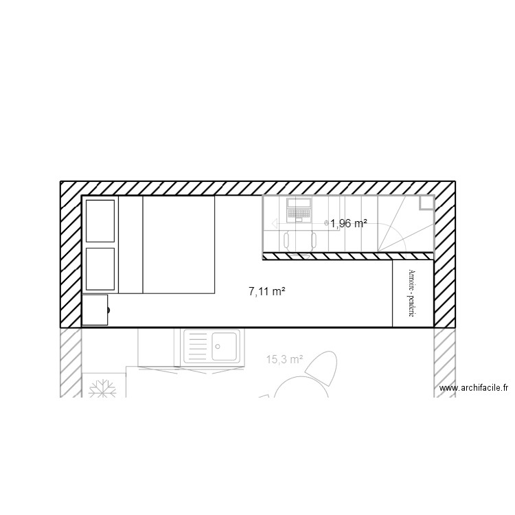 DECEX-03 D1. Plan de 4 pièces et 31 m2