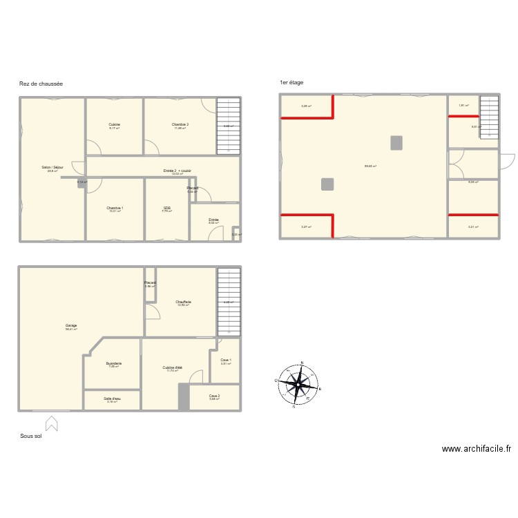 Blainville sur l'eau Armelle . Plan de 30 pièces et 260 m2