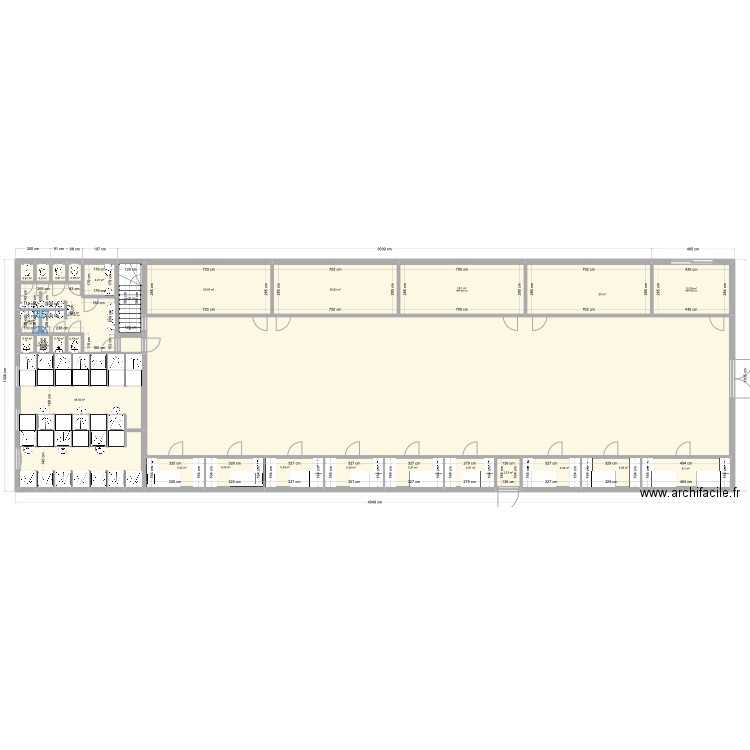 Grand Atelier atelier Gite 50 personnes. Plan de 30 pièces et 484 m2