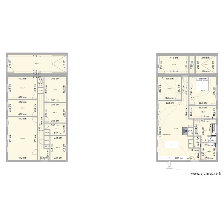 menestreau ARCHIVE. Plan de 26 pièces et 230 m2